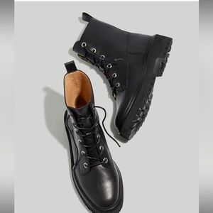 Madewell leather combat boots